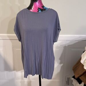 Tahari Women's Soft Blue Short Sleeve Top